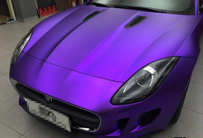 Purple Matte Metallic Chrome Vinyl Film Wrap-7