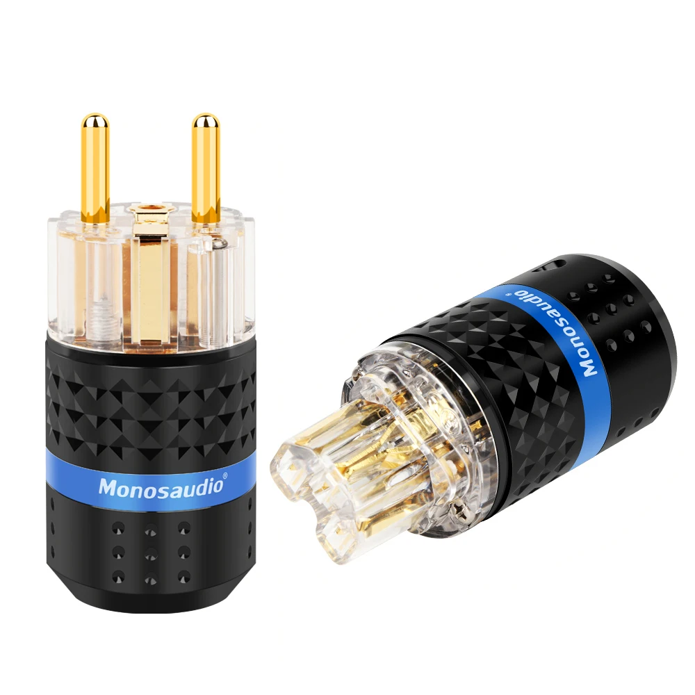 

Monosaudio E103G/F103G 99.998% Чистая медь с позолоченным штекером европейского стандарта Schuko, штекер IEC, штепсельная вилка, сетевой шнур питания переменного тока, кабель