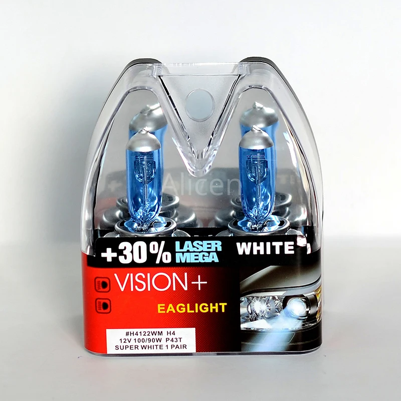 100W 12V Супер лампы белого цвета H7 Racing Vision + 30% больше яркости автомобильная фара