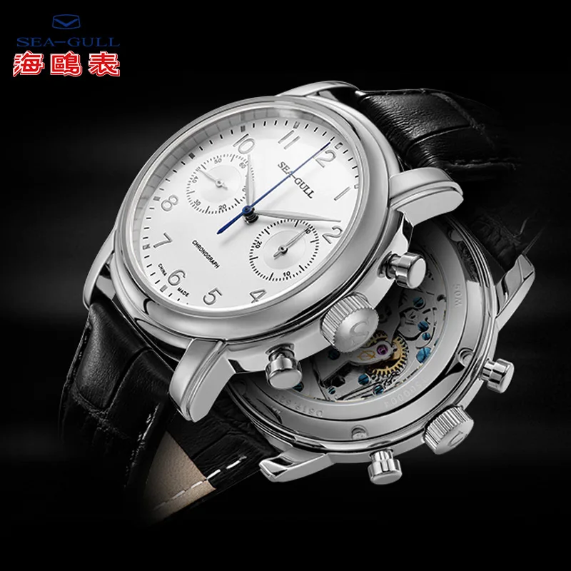Механические часы Чайка 40 мм, высокое качество, часы ручной работы для мужчин, деловые часы, водонепроницаемые механические часы D819.629