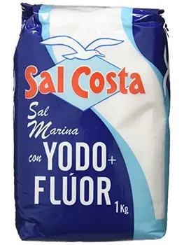 

Sal Costa - Sal marina con yodo y flúor - 1 Kg - [Pack de 12]