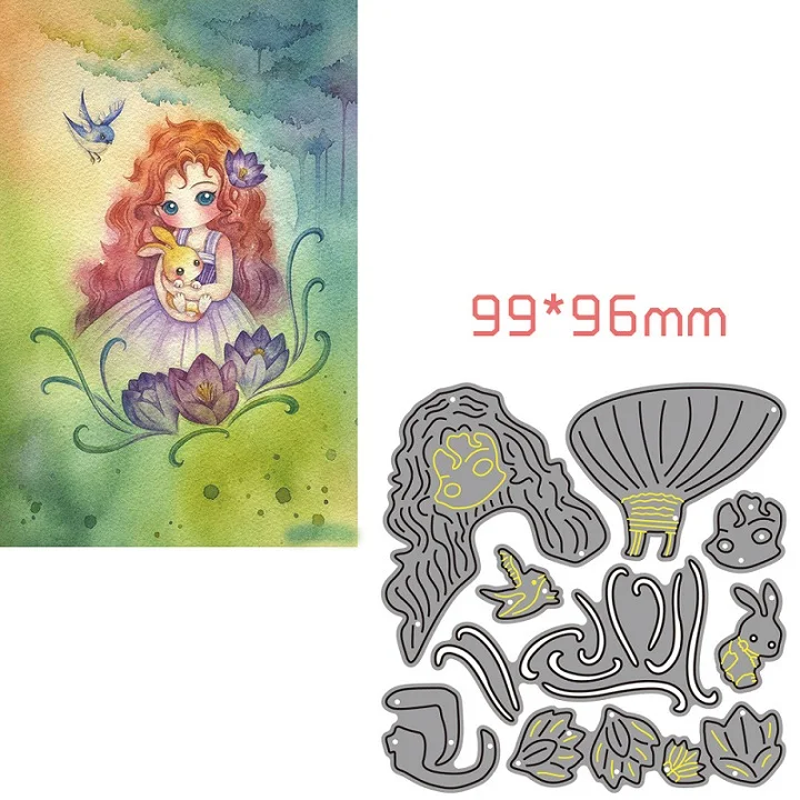 

2019 new doll girl metal cutting dies for card making greeting card postcard cover scrapbooking dies for make paper card