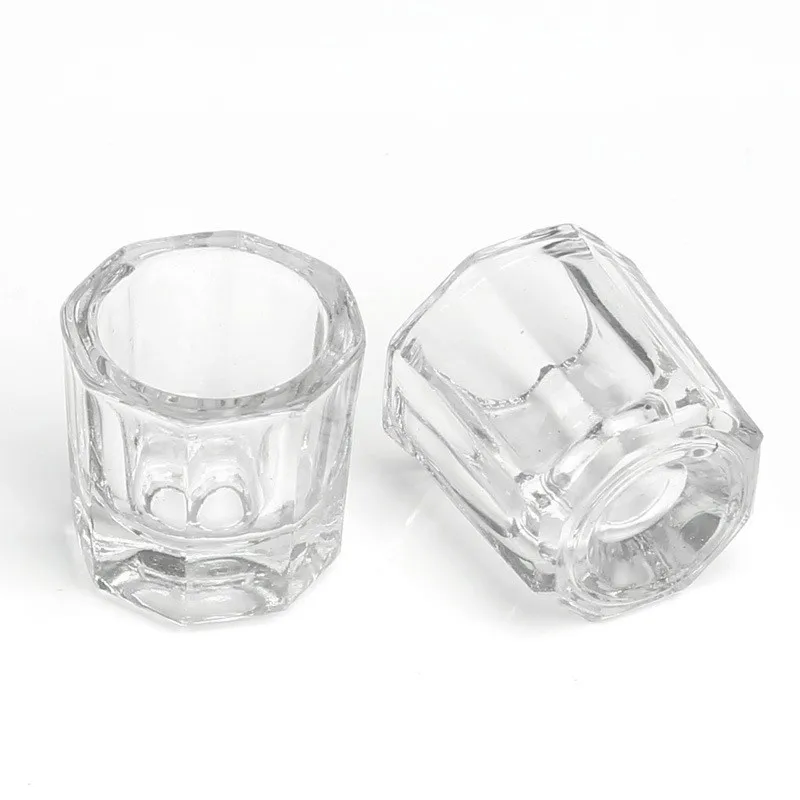 Mini Crystal Glass Dish Octagon Bowl Cup Nail Crystal Art Equipment Tool Cup Liquid Power For Mixing Acrylic Nail Art O9K6 1pcs nail art tools,nail manicure tools,nail manicure accessories,nail mixing bowl