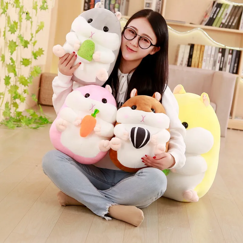 MIAOOWA 1PC 30CM Good Quality Kawaii Hamster With Icecream Plush Doll Stuffed Animal Soft Pillow Toy Kids Baby Brthday Gifts MIAOOWA 1PC 30CM Good Quality Kawaii Hamster With Icecream Plush Doll Stuffed Animal Soft Pillow Toy Kids Baby Brthday Gifts