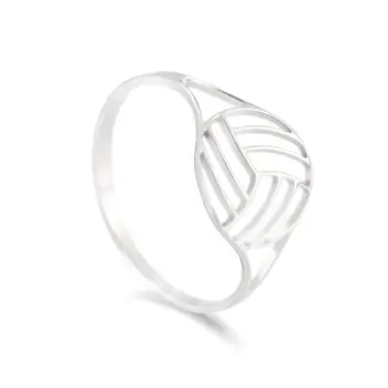 

Skyrim Cutout Volleyball Sport Ball Finger Rings Stainless Steel Fashion Casual Couple Ring Jewelry Gift for Women Girls