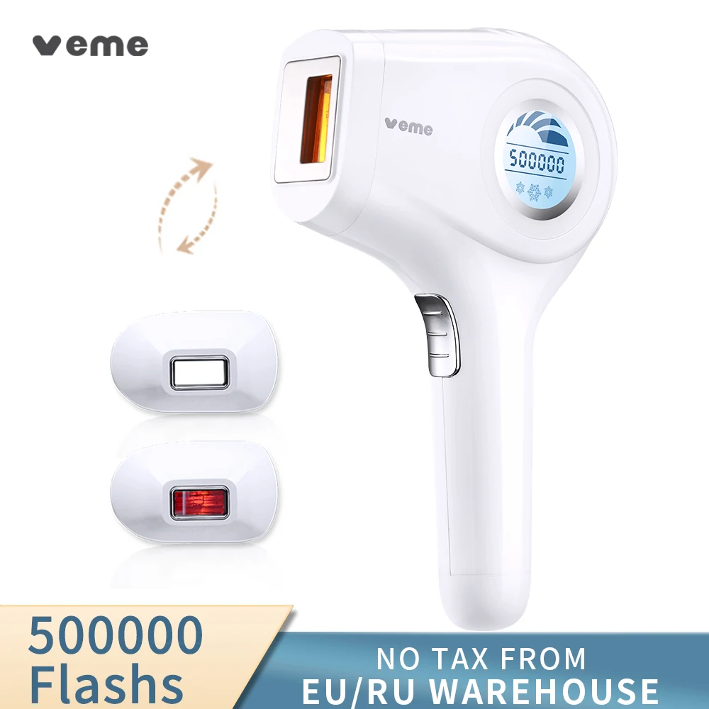 VEME 2in1 IPL Устройство для лазерной эпиляции Лазерный эпилятор с 500000 вспышкой