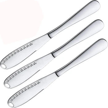 

3 Pack Stainless Steel Butter Spreader Knife,3 in 1 Kitchen Gadgets, Curler,Butter Grater,Multi-Function Butter Spreader