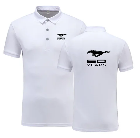 Новые летние шорты с длинными рукавами Polo Homme высокого Качественный хлопок модные логотипом Mustang футболка-поло с принтом Повседневное Бизнес Camisa Polo футболка - Цвет: 4
