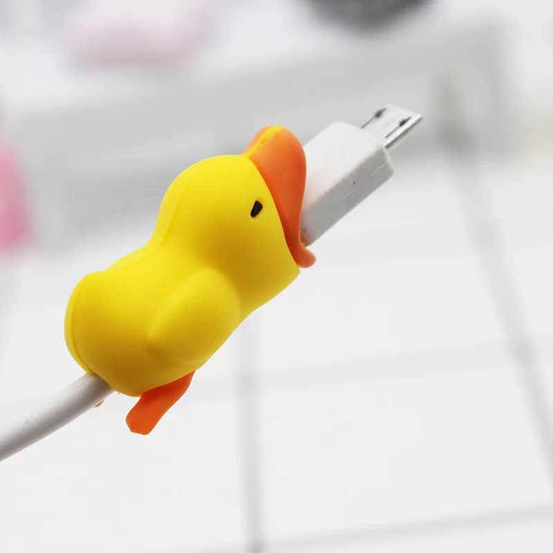 Японский USB кабель органайзер для мобильного телефона Декор животных протектор Органайзер зарядное устройство провода головы намотки для Iphone 7 8 X Plus