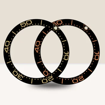 

Made for Omega watch seahorse series 38mm ceramic black circle mouth