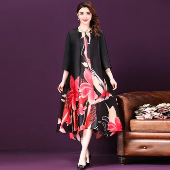 

2020 Women Wide Leg Pants Suit Top Two Piece Set Vintage Loose Vestidos Elegantes Plus Size 5xl 6xl Suits Middle Aged