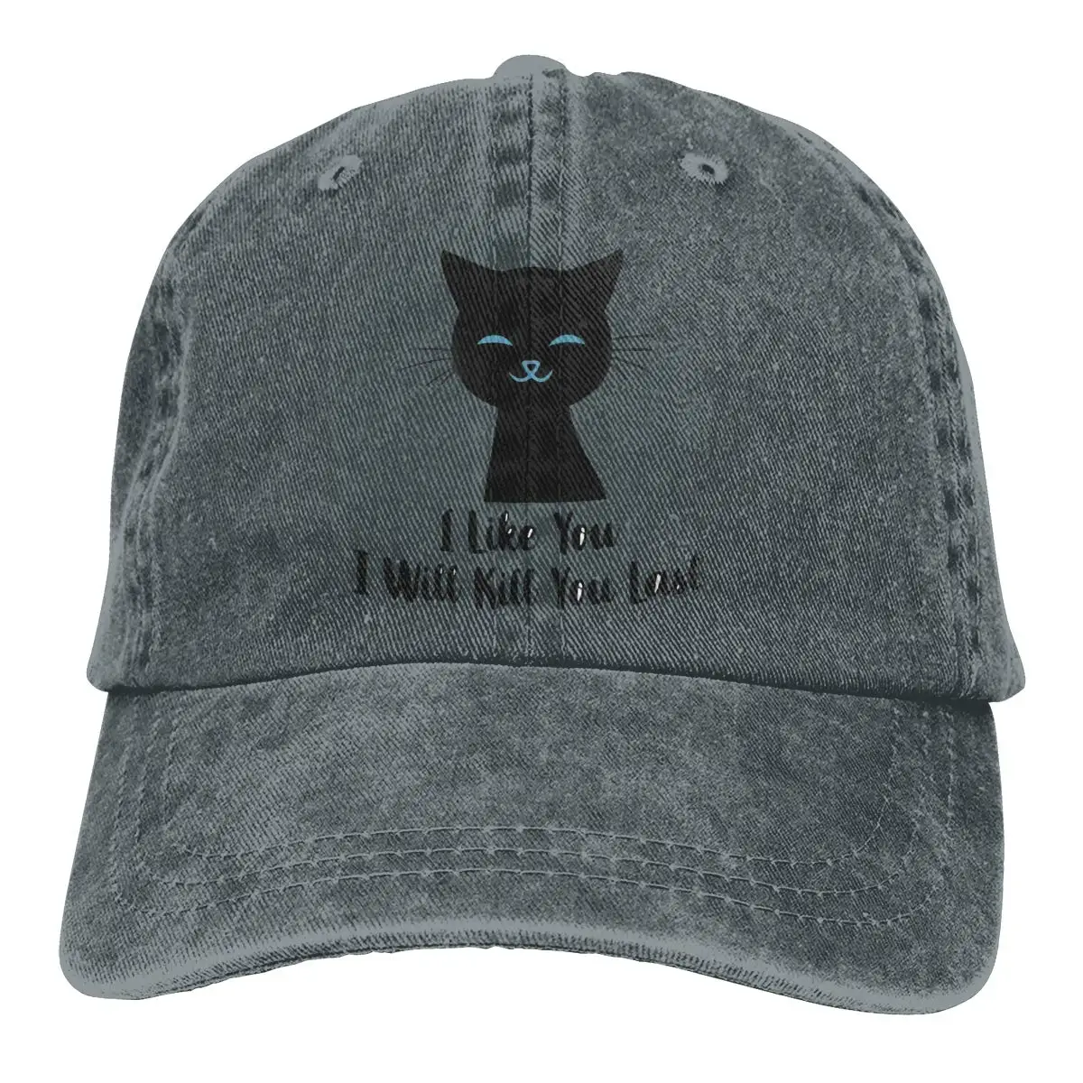 Я люблю вас, я буду убить вас Последние регулируемые бейсболки джинсовые шляпы