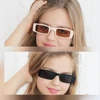 Trendy Small Rectangle Sunglasses Women 2022 Steampunk 90s Sun Glasses UV400 Gothic Holiday Beach Cat Eye Hip Hop Eyewear ► Photo 3/6