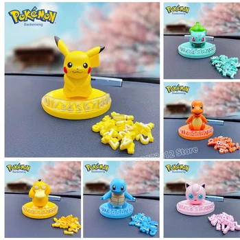 

Car Temporary Parking Sign Car Moving Phone Number Plate Cute Pikachu Interior Decoration Supplies cute car ornament accessories