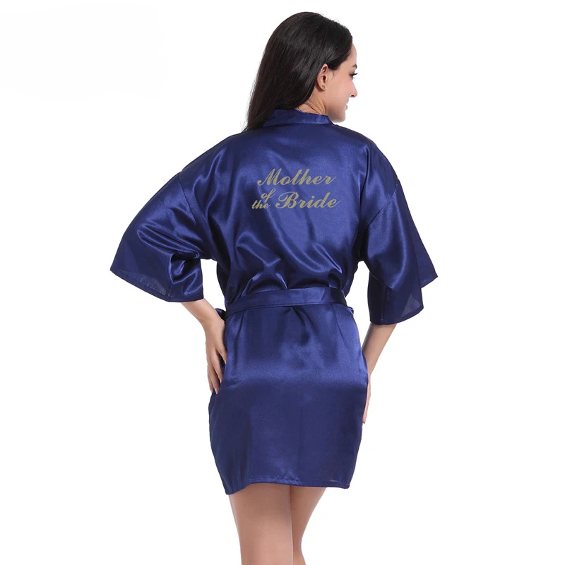 Mother of the Bride Wedding Short Robe Bath Gown Bronzing powder Womens Kimono Yukata Nightgown Sleepshirts pajama Nightdress