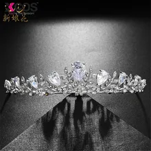 XCOS принцесса циркон короны и диадемы для невесты элегантная корона для невесты на свадьбу повязки для волос повязка на голову "принцесса"