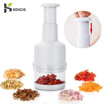 

Konco Hand Garlic Presser Ginger Garlic Chopper Onion Slicer Vegetable Pepper Cutter Multifunctional Kitchen Gadget