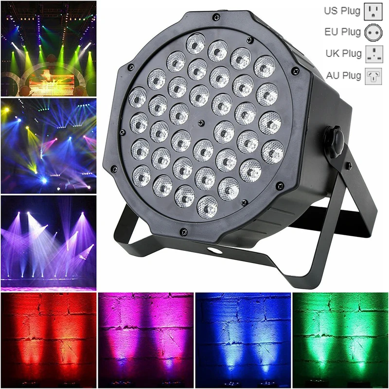 Сценический RGB светильник 36 светодисветодиодный Дов 72 Вт плоская лампа Par DMX512