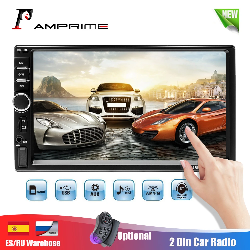 Автомагнитола AMPrime с Bluetooth и FM-радио мультимедийный плеер MP5 сенсорным дисплеем 7