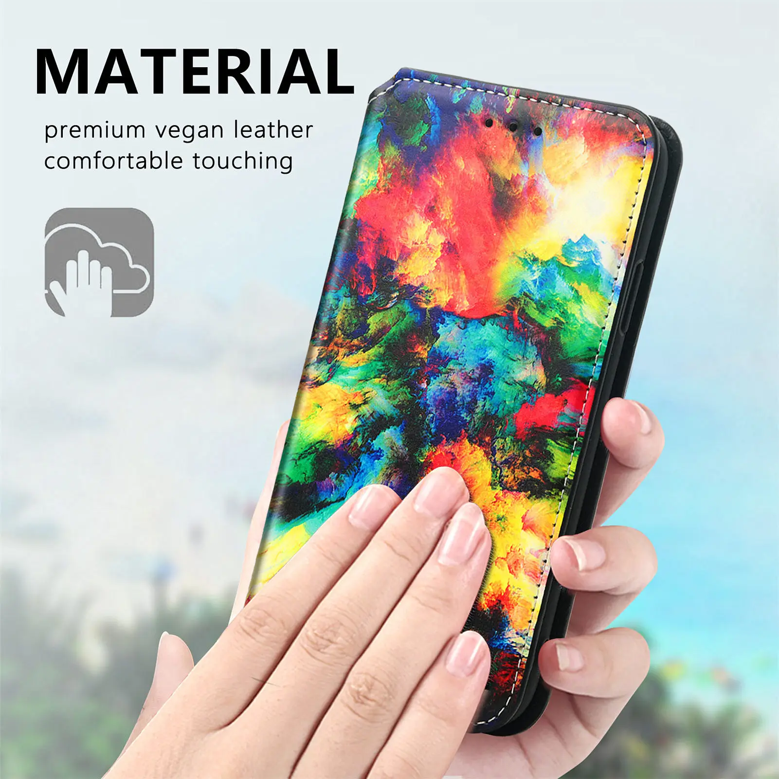 samsung cute phone cover Colorful Leather Flip Case For Samsung Galaxy S20 S21 Ultra 5G S9 S10 Plus S20 FE Magnetic Phone Wallet Book Cover Card Holder samsung flip phone cute