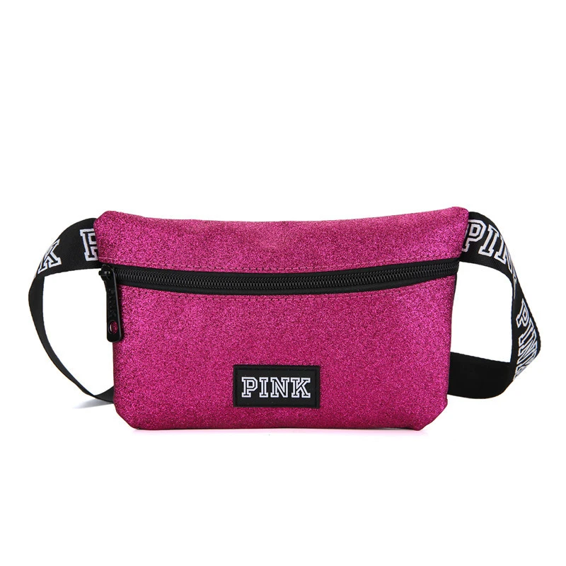 pink sequin bum bag
