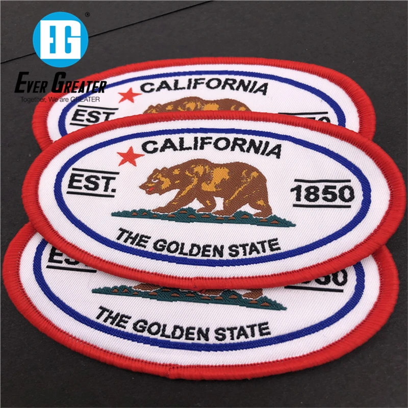 custom fabric embroidered patch badges sew