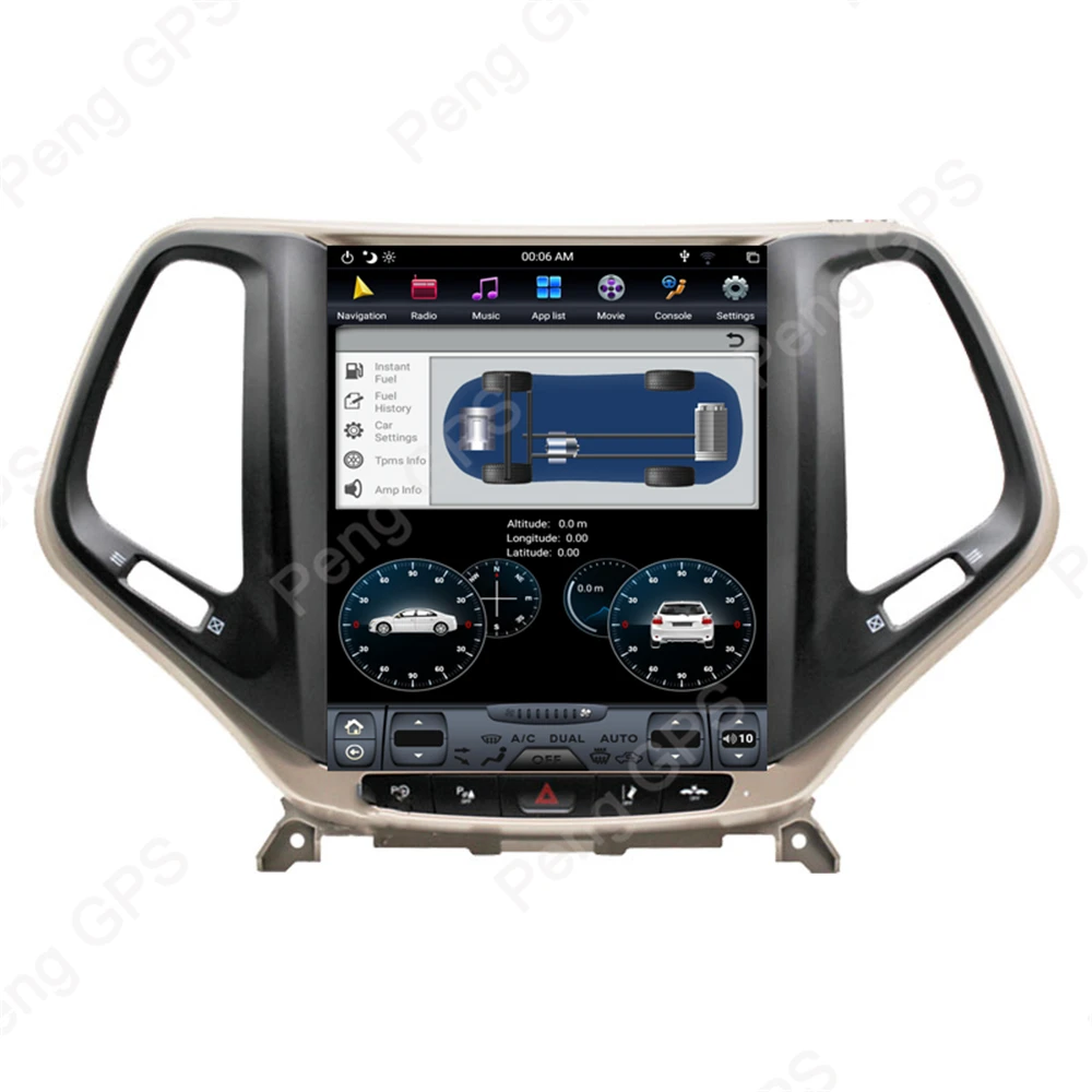 Sale 4G+64G Android 8.1 Tesla Vertical Screen GPS Navigation for Jeep Cherokee 2014-2019 Audio Player In-dash Carplay 1920*1080 Unit 2
