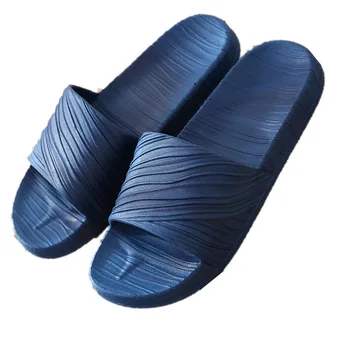 

Women Hotel Shower Room Slipper Non-slip Soft Pvc Lovers Floor One Word Sandals Household Men Women Beach Shoes
