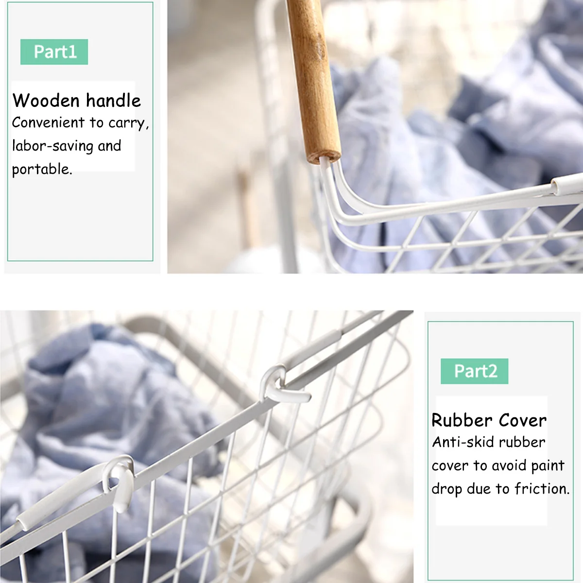 US $107.06 Simple Style Dirty Clothes Basket Creative Bathroom Large Rack Clothes Storage Rack household Removable Layered Laundry Basket