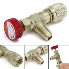 

1Pc Refrigeration Air conditioning Charging Valve Adapter 1/4''-5/16'' R410 R32 Copper Control Valve Refrigerant Charging Hose
