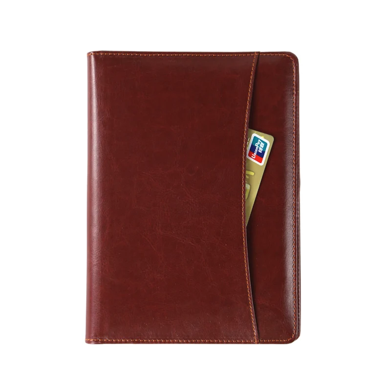 PU 가죽 Padfolio A5 메모장 홀더, 휴대용 A5 문서 정리, 비즈니스 포트폴리오