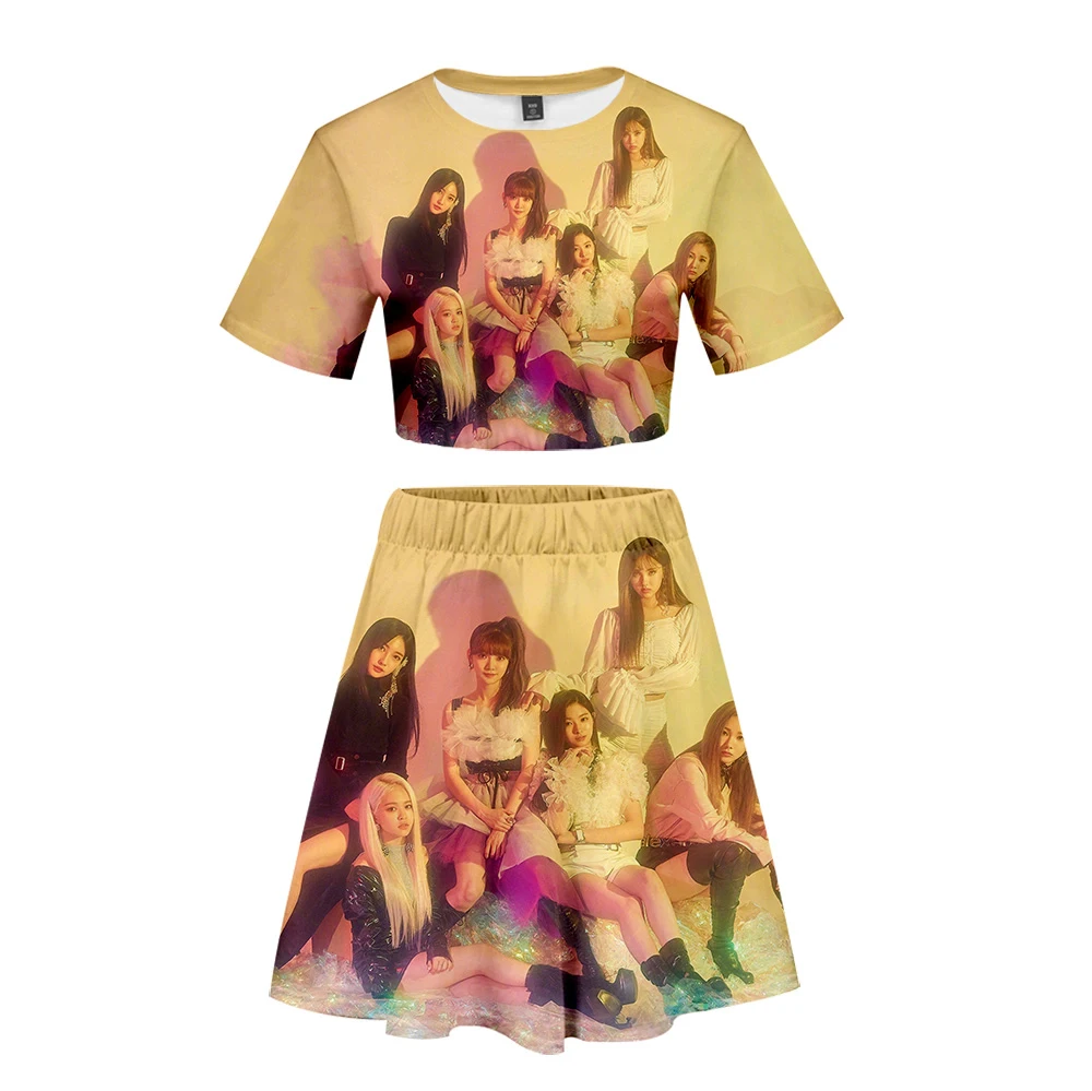 (G) Φ комплект из двух предметов для группы девушек Южной Кореи костюм с короткой