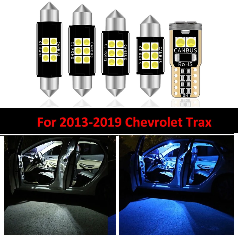 

13 Bulbs LED Car Reading Ceiling Light Interior Kit Fit For 2013 2014 2015 2016 2017 2018 2019 Chevrolet Trax Trunk License Lamp