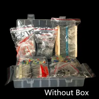 

Metal Resistor Assortment Set Led Electrolytic Capacitor for Diodes Ceramic Transistor Set DIY Electronic Component Kits