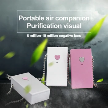 

Air Purifier Wearable Necklace Mini Portable USB Air Cleaner Negative Lon Generator Low Noise Air Freshener Car Accessories