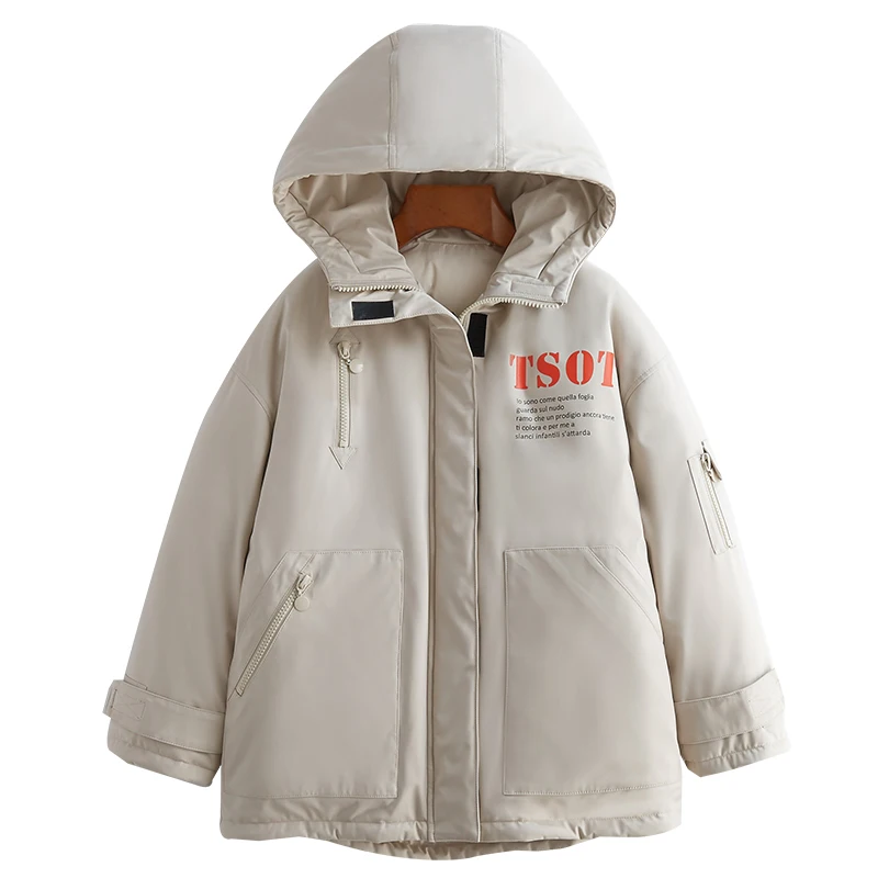 

New Winter Clothes Work Clothes Down Jackets Long 90 Bai Yarong Even Hat Keep Warm Loose Coat