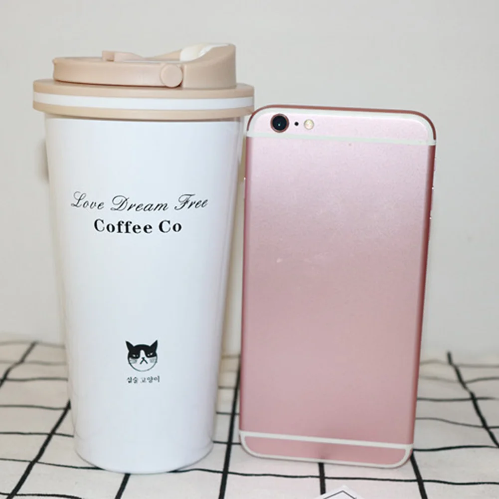 Insulated Mug Drinking Coffee Portable Stainless Steel Leakproof Travel Water Bottle Vacuum Double Walled