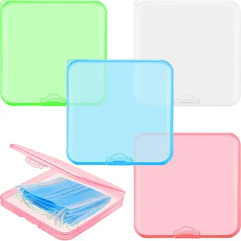 

4PCS Reusable Storage Folder Portable Dustproof Moisture-proof Storage Box Save Mask Case Box funda mascarilla porta mascarilla