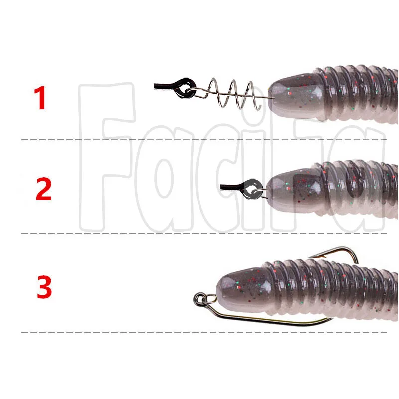 10 pcs Fishing Hooks 2 kinds Wide gap Worm Hook Crank Fishhook For