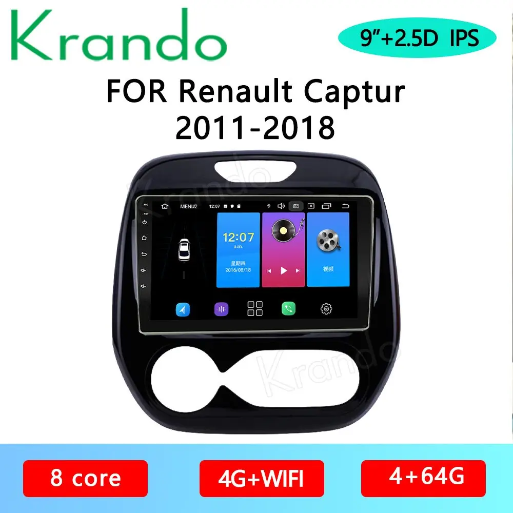 Krando Android 10 0 9 &quotIPS Full Touch автомобильное мультимедийное радио для Renault Captur 2011 2018