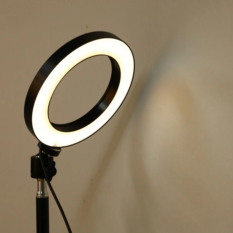 16 см светодиодный Selfie кольцевой светильник для фотосъемки с регулируемой яркостью 5500k фотостудия с держателем для телефона usb-разъем для Youtube Video Live