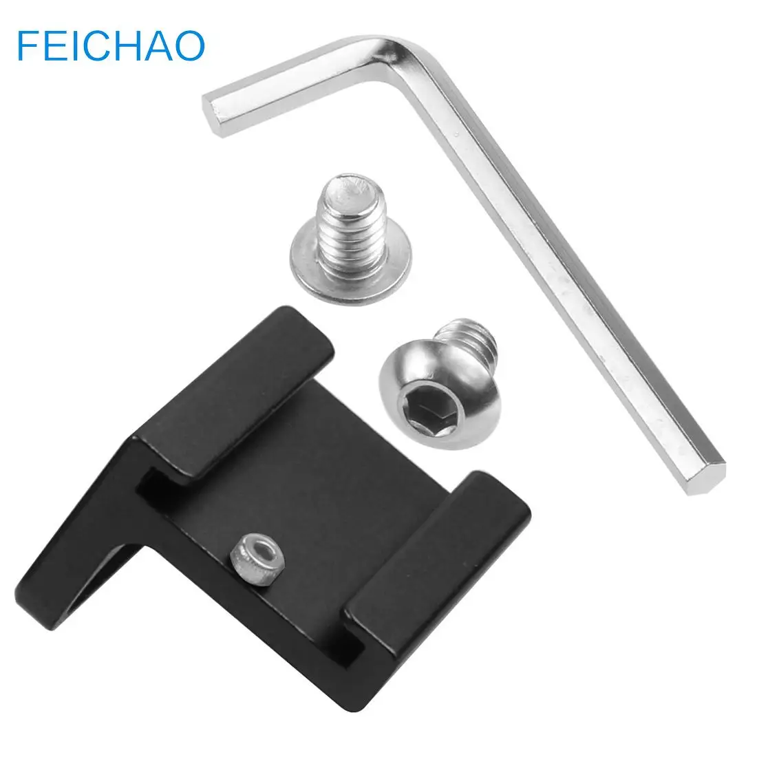 Cold Shoe Mount Adapter 90 Degree Angle For DSLR Camera Rig Side Cage Quick Release L Bracket Plate Handle 1/4" Screws