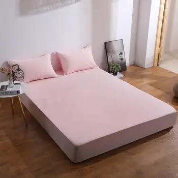 

bed Cover waterproof 360 elastic Fitted Sheet pure bed linen sheets cotton bedding set mattress Protector bedspread bed sheet