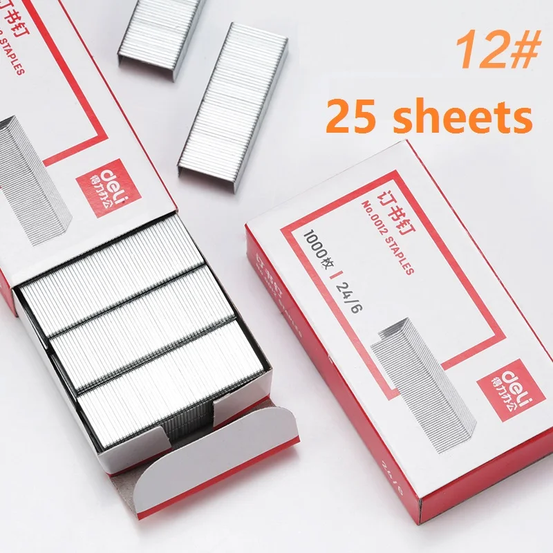 246MetalStaplesNormalStapler12mmx6mmSilverColorOfficeBinding