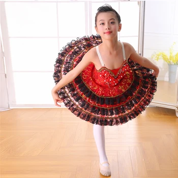 

2020 new Children Ballet tutu Skirt Child Small Swan Dance Tutu Performance Serve Swan Lake Ballet Show dancewear
