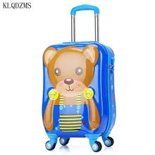 KLQDZMS 19 дюймов мультфильм PC сумки на колёсиках Spinner детей интернат тележка дорожная сумка на колесиках