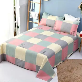 

46 3pcs/Set Winter Thickness 100% Cotton Solid Bed Mattress Set Home Textile Bedding Sets Bed Sheet With Pillow Covers