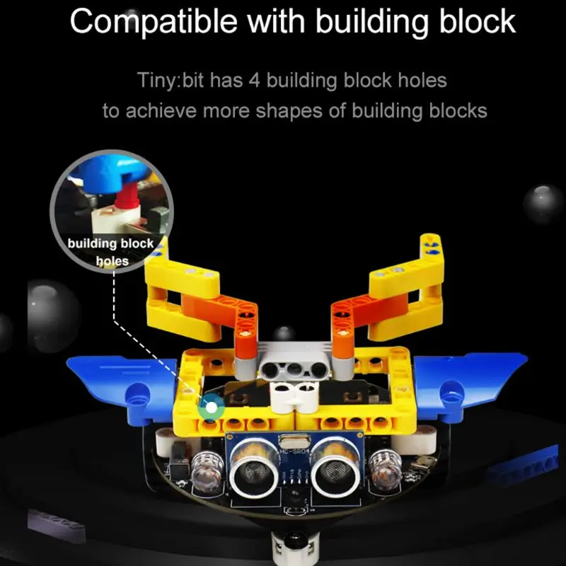 1Set Micro:bit Graphical Programming Robot Mobile Platform Smart Car V4.0 Support Line Patrol Ambient Light Accessories