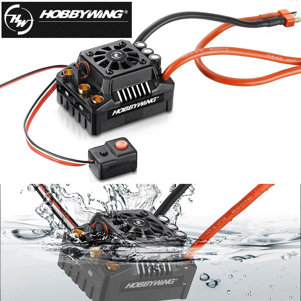 

Hobbywing EzRun Max8 v3 150A Waterproof Brushless ESC T/TRX Plug+4268 KV2600 Motor+LED Programing Card For 1/8 RC Car Truck