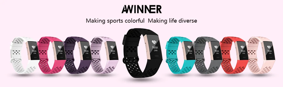 AWINNER аксессуары для Fitbit Charge 3/Charge 3SE ремешок силиконовый водонепроницаемый браслет сменный ремешок для Fitbit Charge 3 ремешок